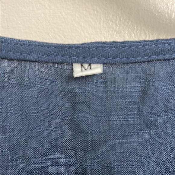 Blue Ruffled Buttoned Mini Sundress - Picture 4 of 8